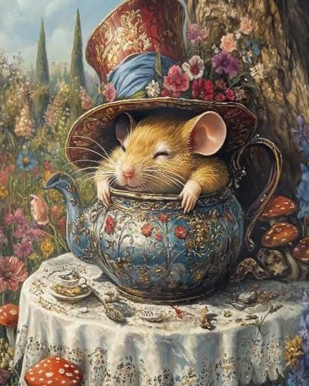 Dormouse costume illustration