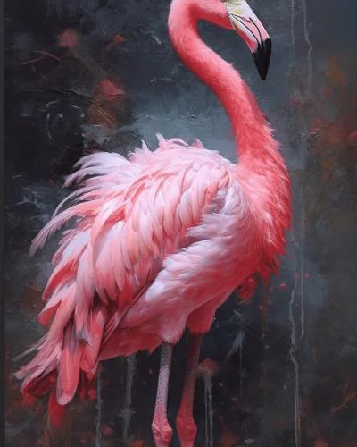 Flamingos costume illustration
