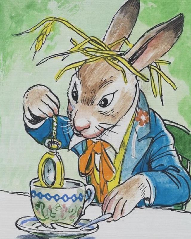March Hare costume illustration