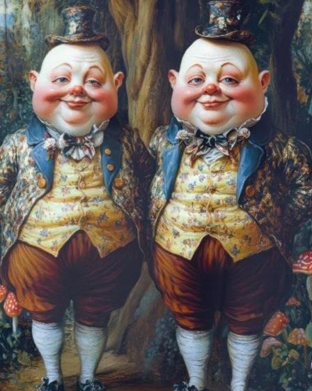 Tweedles costume illustration